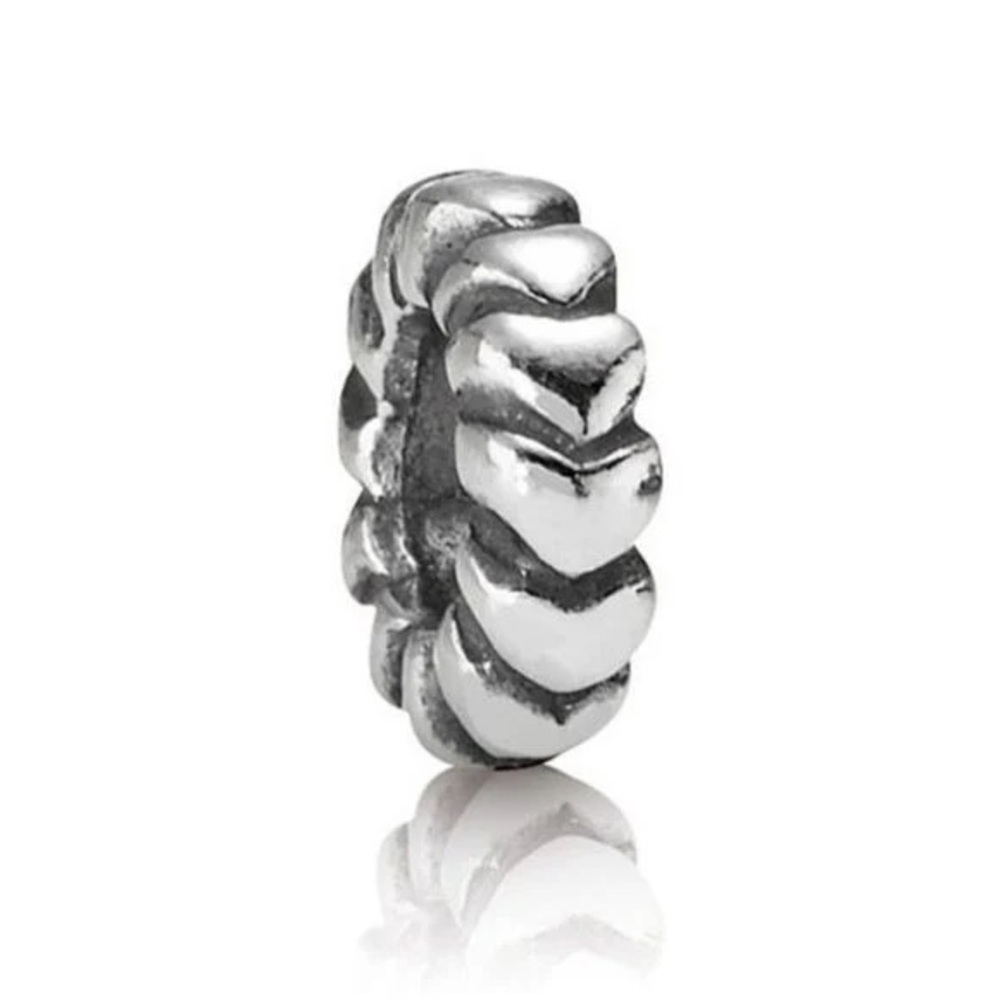 Genuine Retired PANDORA Heart Row Spacers; 790204; Set of 2
